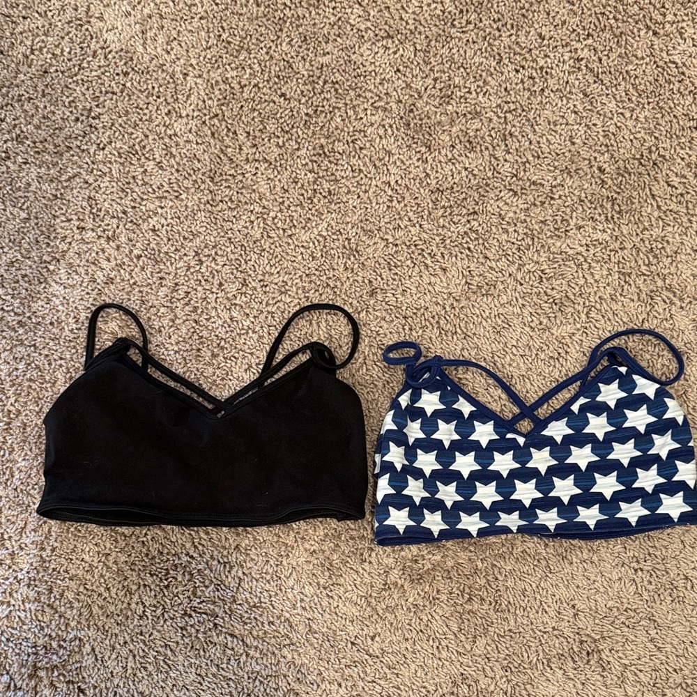 Victoria's Secret Black and Blue Star Bralette